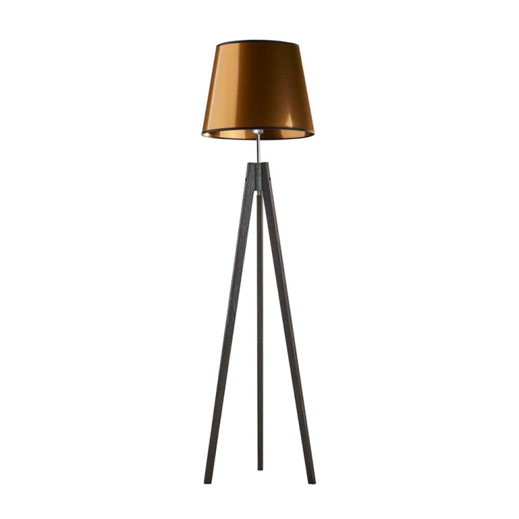 Lampa podłogowa stojąca EMILY MIRROR trójnóg tripod miedziana