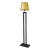 Czarno złota lampa podłogowa loft ANIKA MIRROR abażur stożek złoty PCV E27
