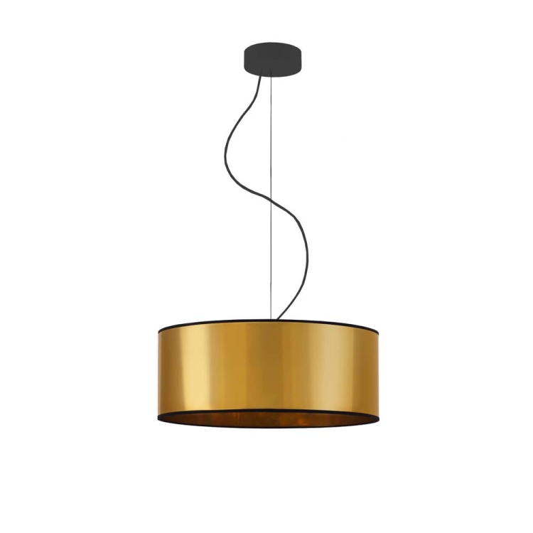 Czarno złota lampa wisząca regulowana AMY MIROR 40 cm