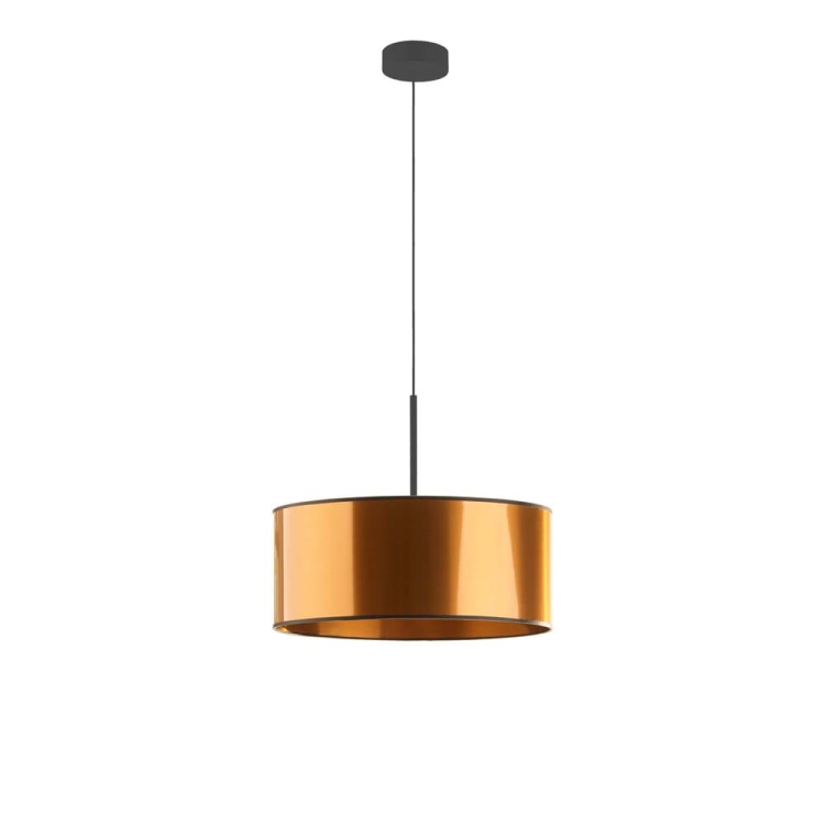 Lampa wisząca miedziana do salonu 40 cm OLIVIA MIRROR nowoczesny żyrandol loft