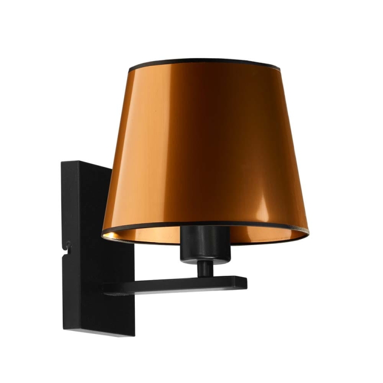 CZARNA LAMPA ŚCIENNA MIEDZIANY KLOSZ REBECCA MIRROR