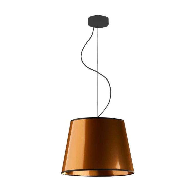 Lampa wisząca miedziano-czarna RAFAELLA MIRROR