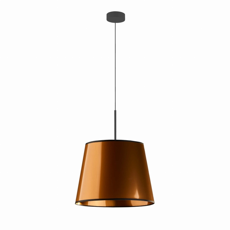 Miedziana lampa sufitowa regulowana do sypialni GINA MIRROR