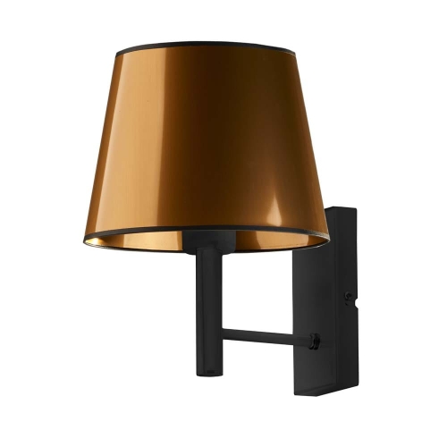 Czarno-miedziany kinkiet loftowy WILMA MIRROR