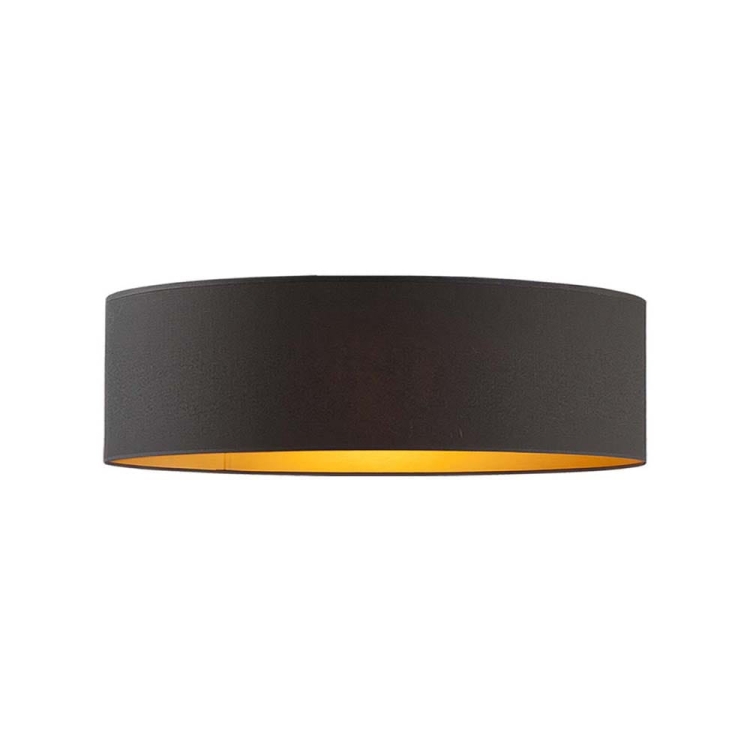 Lampa sufitowa czarna 50 cm JENIS GOLD abażur czarny ze złotym wnętrzem