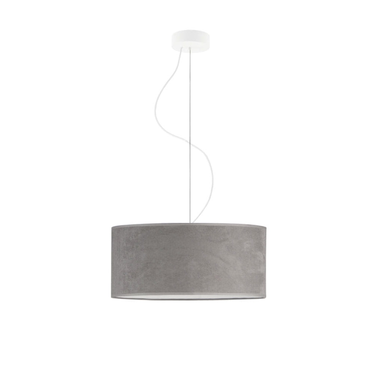 Klasyczna lampa wisząca do kuchni 40 cm z welurowym abażurem AMY VELUR