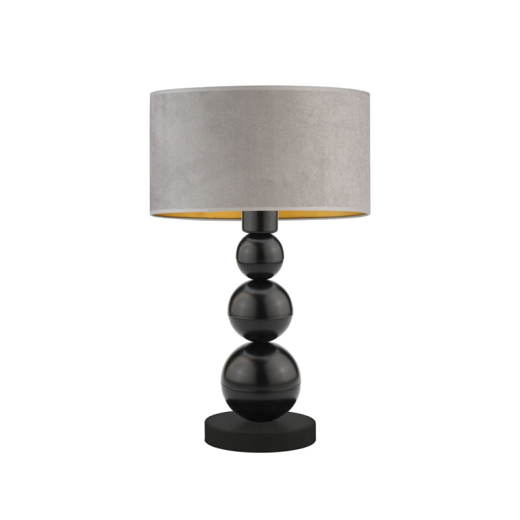 Lampa stołowa welurowa TATIANA VELUR szary czarny