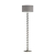 Nowoczesna lampa stojąca podłogowa welurowy abażur szary welur 40x20 cm SAMANTA VELUR E27 60W
