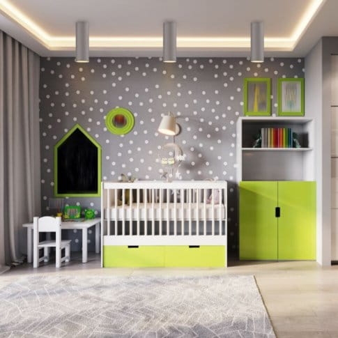 NOWOCZESNA LAMPA SUFITOWA DLA DZIECI TUBA SZARA ELVIRA