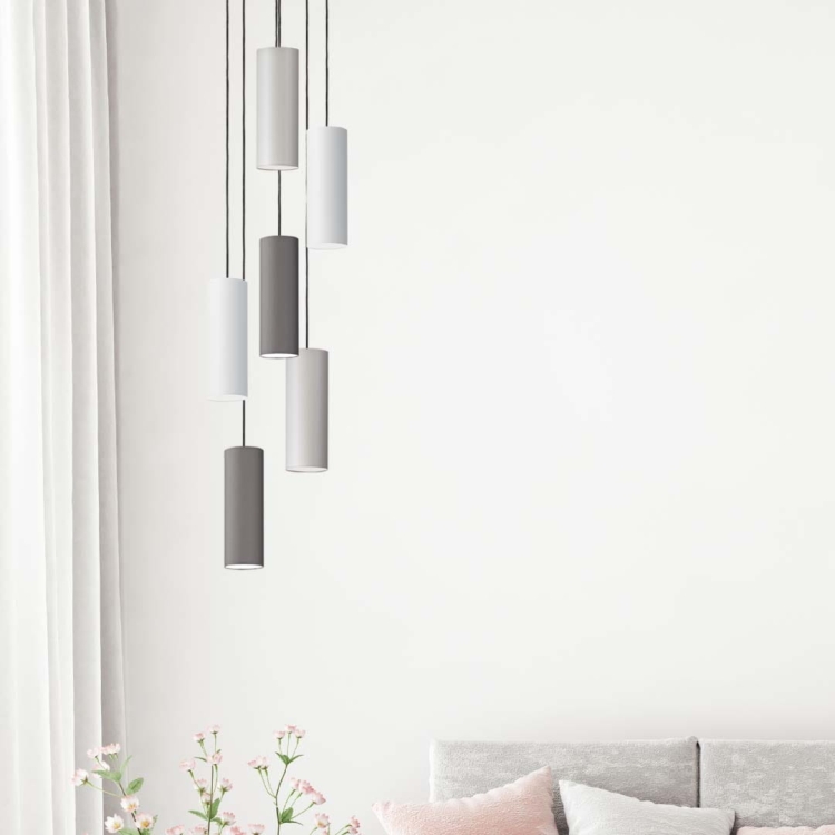 Lampa wisząca 6xE14 INES mix kolorów