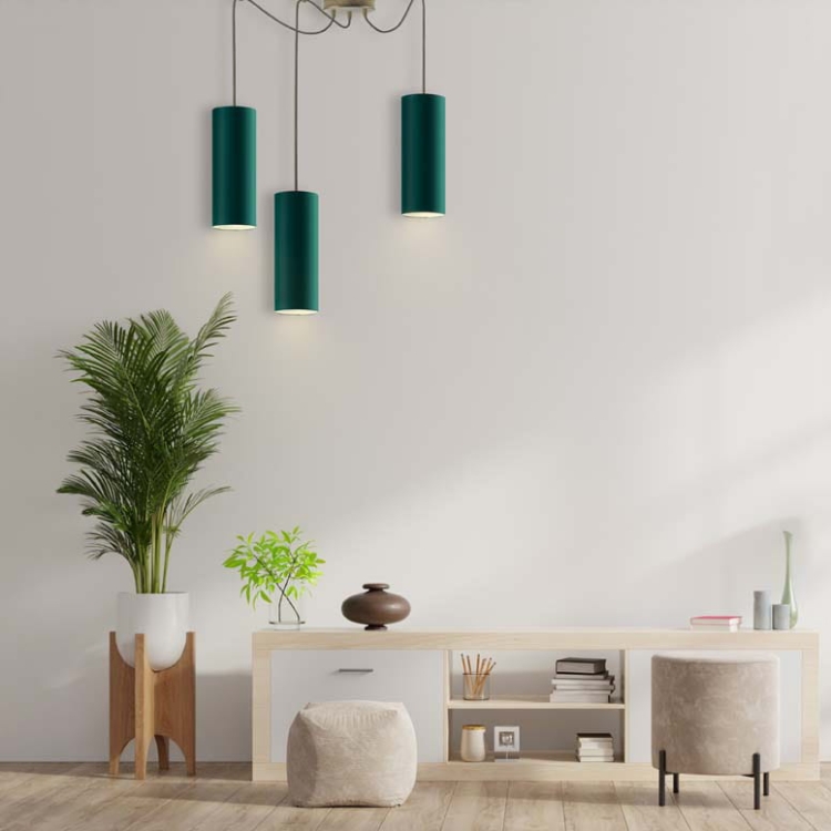 Lampa wisząca pająk 3 ramienna KAYA GOLD T3 trójpłomienny żyrandol