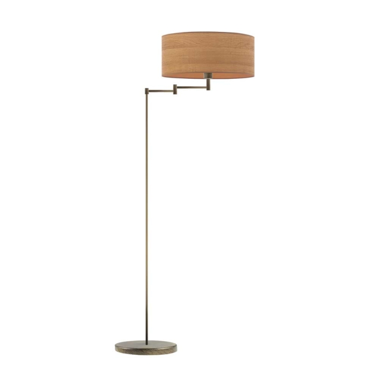 LAMPA STOJĄCA Z REGULACJĄ STARE ZŁOTO/DĄB SONOMA