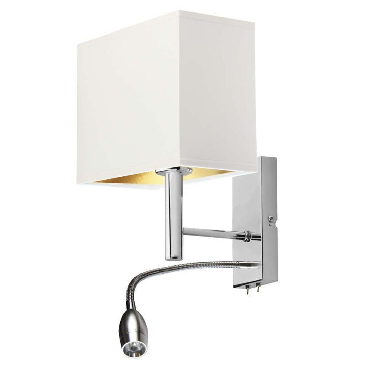 KINKIET 2-PŁOMIENNY DO SALONU Z LEDEM VALERIA GOLD