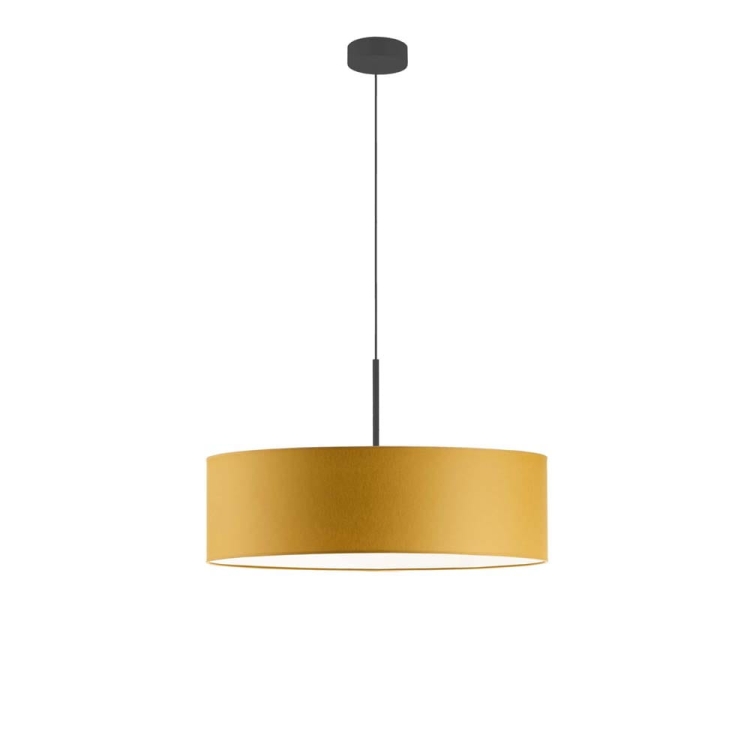 Lampa wisząca musztardowa 60 cm OLIVIA żyrandol nowoczesny E27 60W