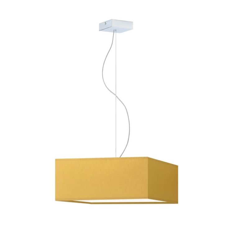 LAMPA WISZĄCA MUSZTARDOWA DO POKOJU DZIEWCZYNKI Z GEOMETRYCZNA 40X40 CM DORIS