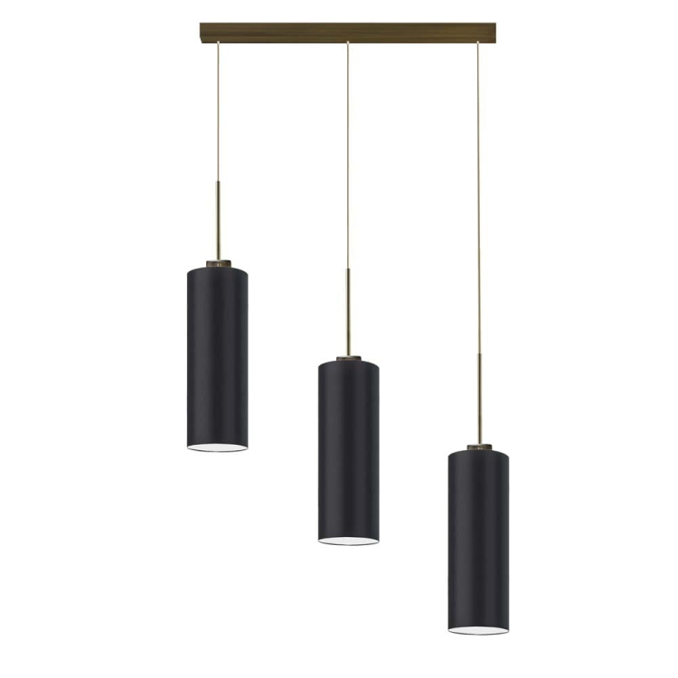 LAMPA POTRÓJNA CZARNA LOFT ALDNA 3XE27
