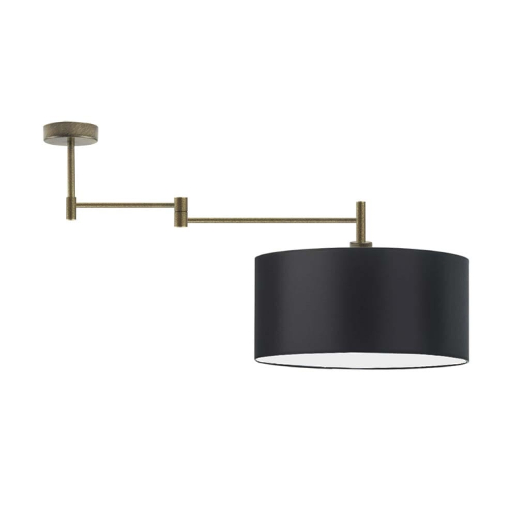 Czarny plafon do kuchni NORMA z ruchomym ramieniem