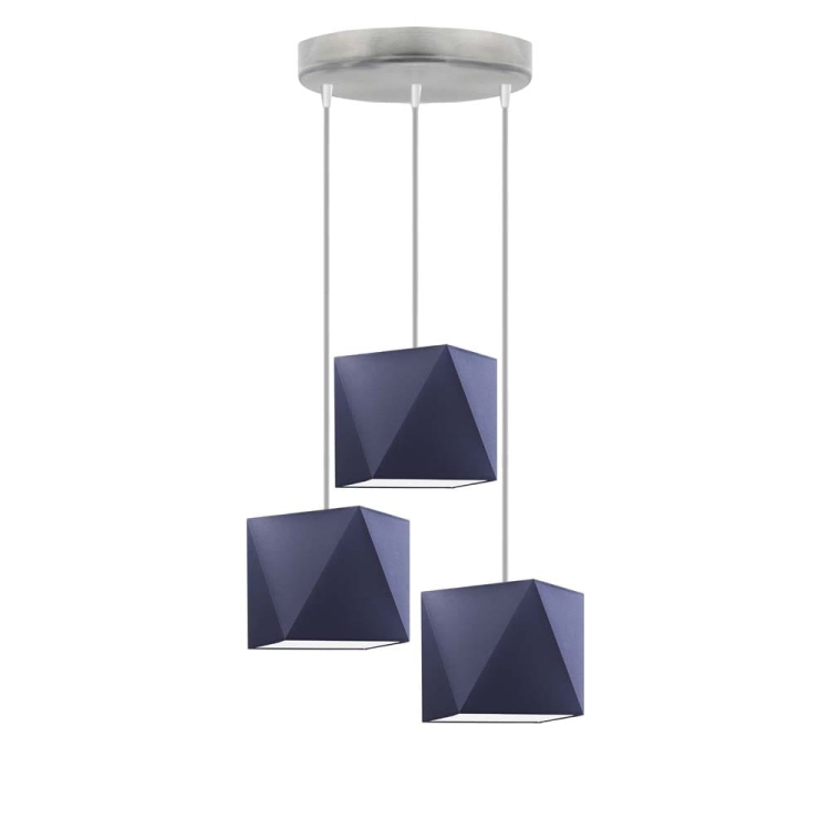 3-punktowa lampa wisząca regulowana IDA abażur diament