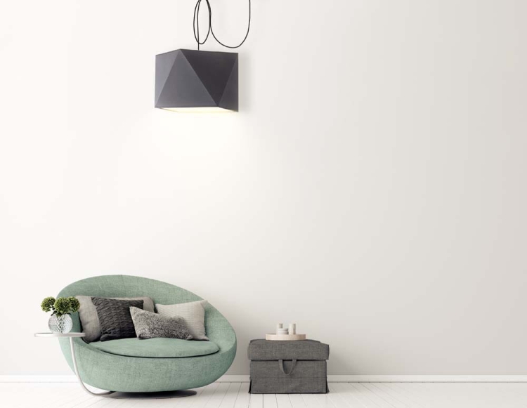 Lampa wisząca pająk pojedyncza DOLORED D1 z szarym abażurem