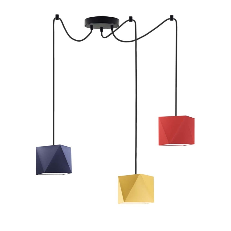 Lampa wisząca pająk kolorowa DOLORES D3