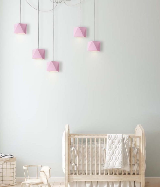 Lampa wisząca pająk różowa DOLORED D5