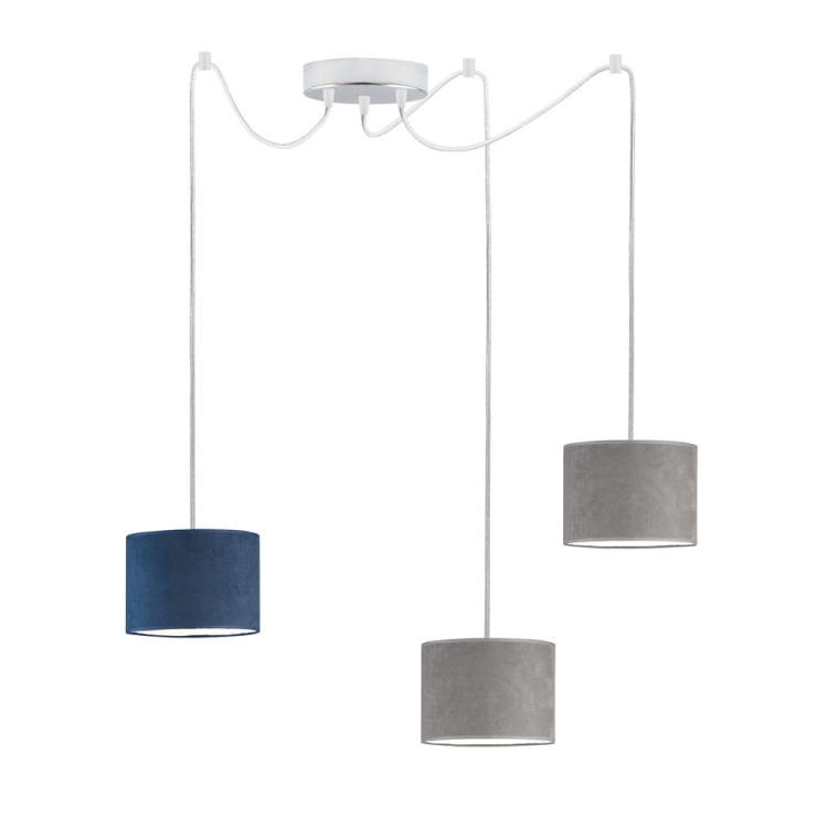 Lampa wisząca pająk czarna ALLISON W3 VELUR