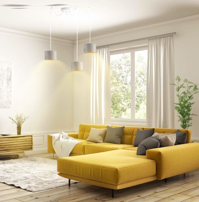 Lampa sufitowa wisząca czarna 3 ramienna pająk xxl ALLISON W3 VELUR