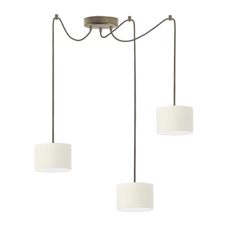 Lampa wisząca sufitowa pająk abażur tkaninowy ALLISON W3