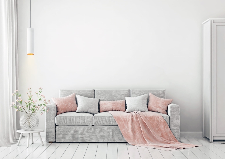 Lampa wisząca nas stół w salonie 1xE27 KIM z biało-złotym kloszem