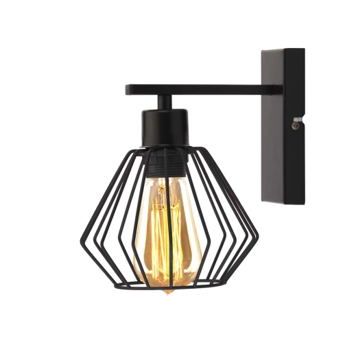 Kinkiet do sypialni nad łóżko JANE LOFT lampa ścienna do salonu czarna