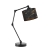 Lampka nocna czarno - złota z efektem marmuru ILIANA MARBLE