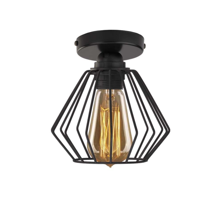 Czarny plafon sufitowy mały MARIANA LOFT lampa sufitowa loftowa