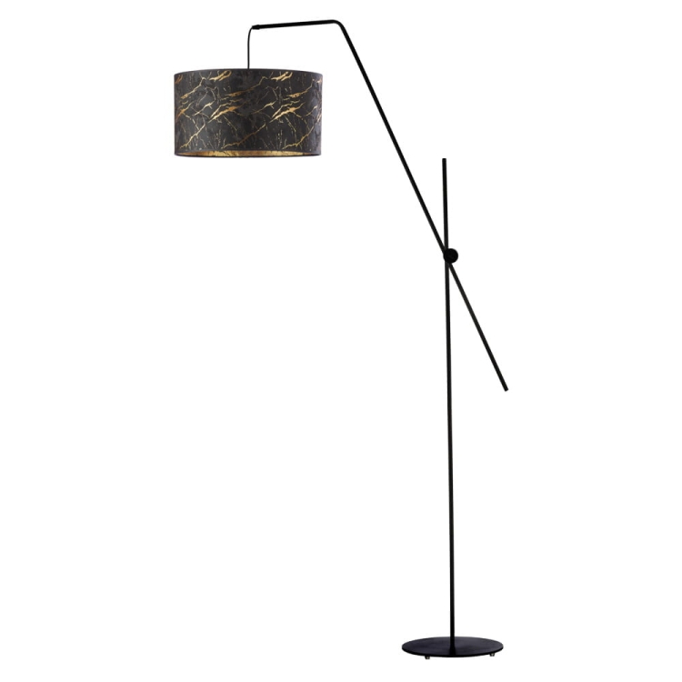 Regulowana lampa stojąca z marmurowym abażurem ELSA MARBLE