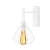 Biała lampa ścienna do salonu KAYAH LOFT biały kinkiet do salonu z drucianym kloszem E27