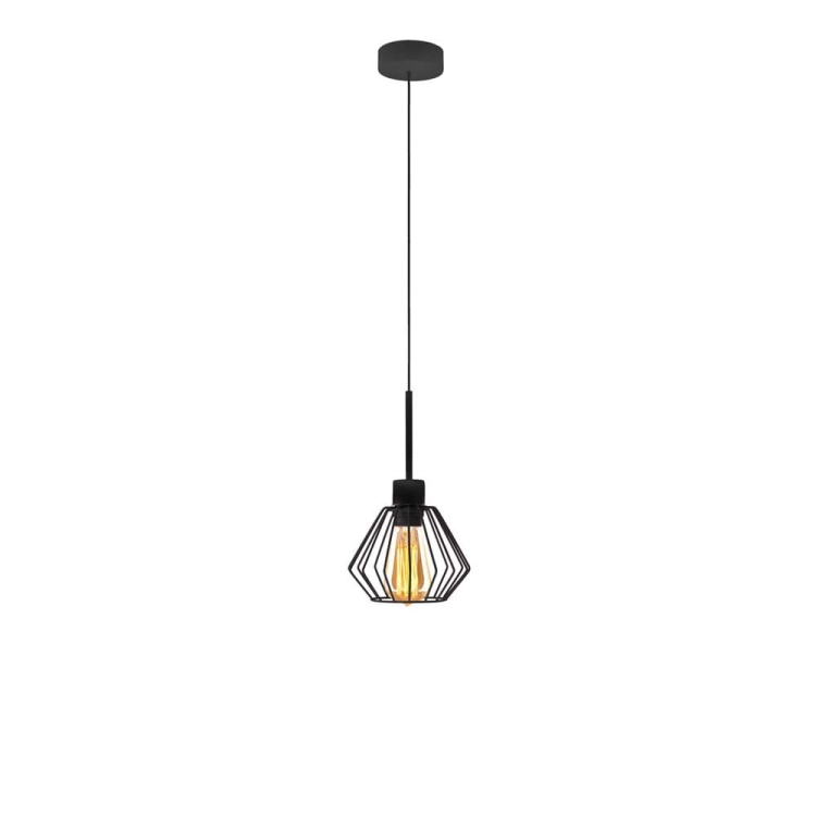 Czarna lampa stojąca SUSANNA LOFT regulowany żyrandol do salonu mały druciana lampa