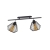 2-płomienna lampa sufitowa PAULA LOFT żyrandol industrialny loftowy 2xE27 2x60W