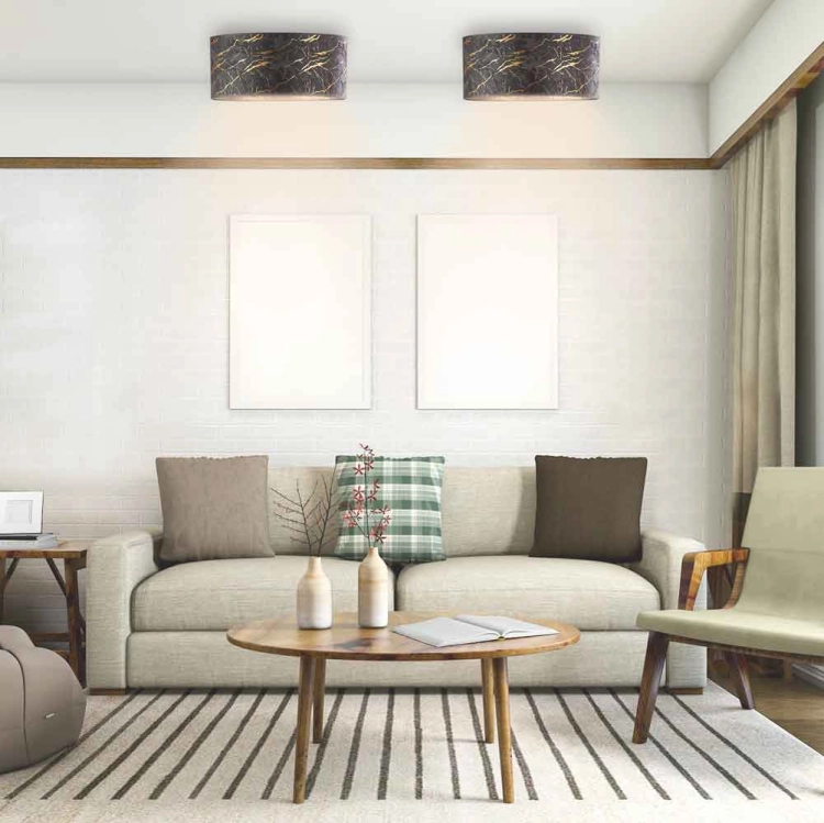 Lampy sufitowe białe JENIS MARBLE z designerskim abażurem