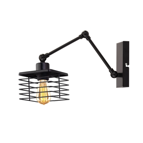 Czarny kinkiet ścienny JOSEPHINE LOFT lampa ścienna loftowa