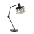 Czarna lampa biurkowa do sypialni regulowana IVANA LOFT lampka nocna do sypialni druciana