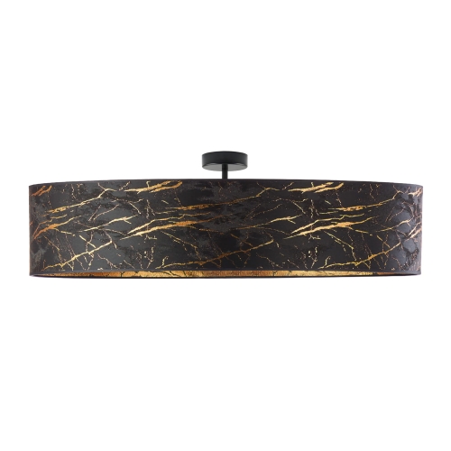 Plafon abażurowy czarny z motywem marmuru LINDA MARBLE E27 żyrandol do sypialni 3-5xE27