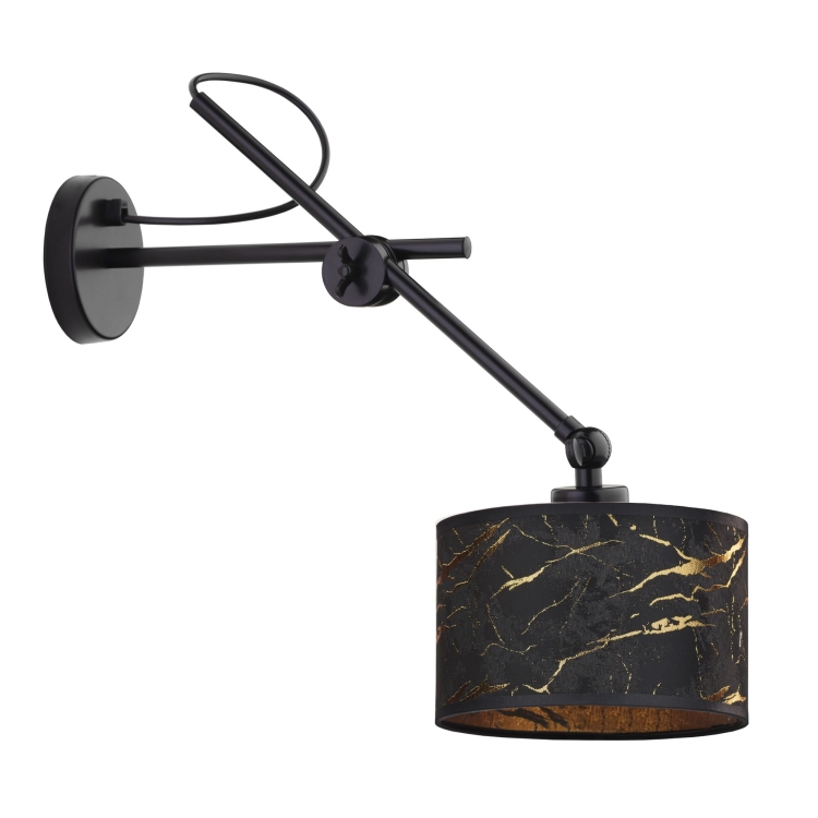 Nowoczesny kinkiet do czytania CORA MARBLE 1xE27 nowoczesna lampa ścienna do sypialni