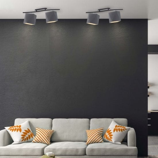 Plafon sufitowy czarny EDITH