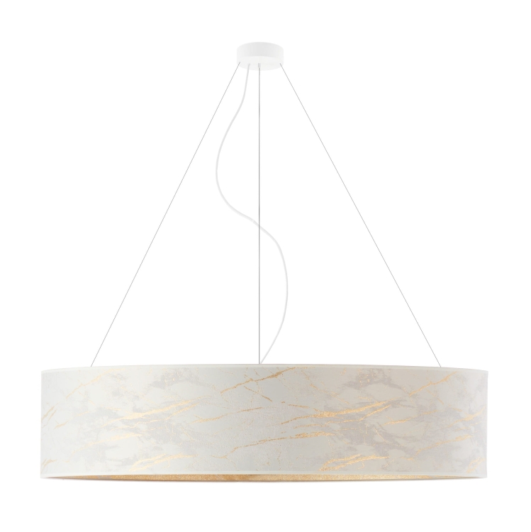 Nowoczesny żyrandol duży 100 cm biały regulowany FEDERICA MARBLE