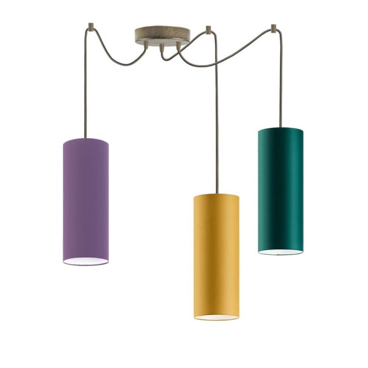 Lampa sufitowa wisząca pająk KAYA T3 mix kolorów
