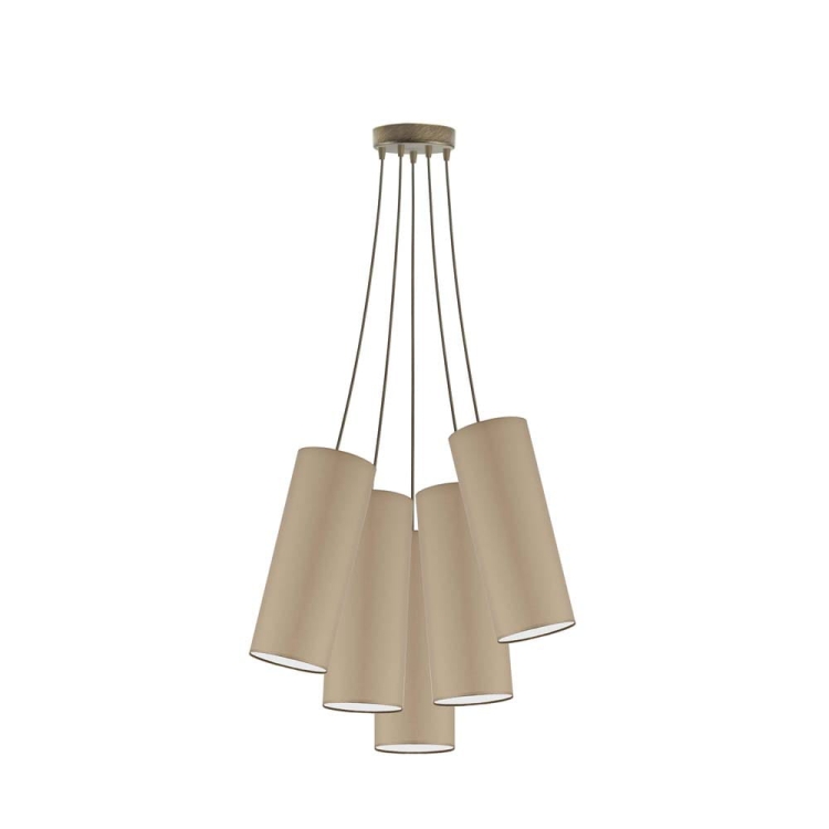 Lampa pająk czarna 5 ramion KAYA T5