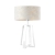 Lampa stołowa biała 60 cm marmur złote zdobienia LARISSA MARBLE