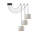 Nowoczesna lampa wisząca pająk ALLISON MARBLE 3xE27
