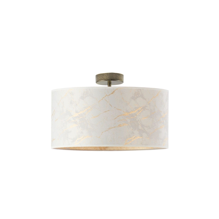 Lampa sufitowa 40 cm biała z motywem marmuru BELLA MARBLE