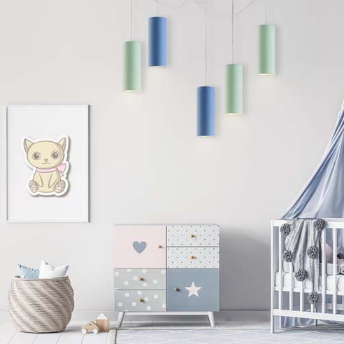 Lampa wisząca kolorowy pająk KAYA T5