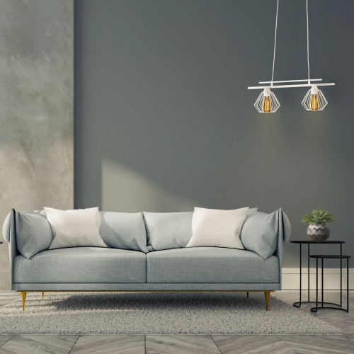 Lampa wisząca loftowa SALMA LOFT żyrandol do salonu E27 żyrandol z drutów